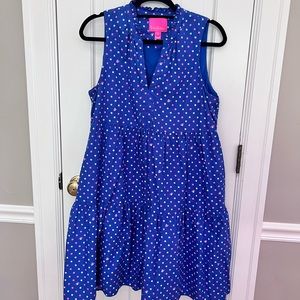 EUC Lilly Pulitzer Novella Dress Blue Large